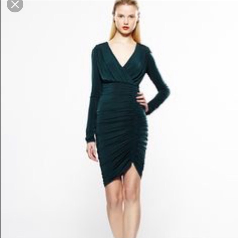 BCBG MAXAZRIA Dalton Faux Wrap sheath Dress